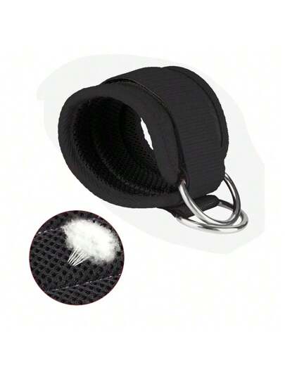 قيد الكاحل مع حلقة D لآلة الكبل قطعة واحدة، مريح قابل للتعديل لتدريب الصالة الرياضية، تقوية عضلات الأرداف والساق