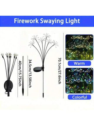 أنوار مفرقعات شمسية خارجية مقاومة للماء، أضواء زهرة البابونج المضيئة الخفاقة، ديكور إضاءة للحديقة والممرات والأرضيات والأسرَّة الزهرية والمخيم وحفلات الزينة