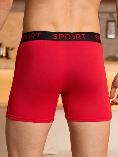 Manfinity Underwear&Sleepwear Basics 7 قطع / عبوة ملابس داخلية كاجوال للرجال مع شريط خصر منسوج بحرف