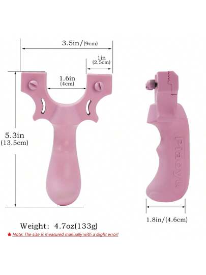 قطعة واحدة من القاذفة الوردية ذات الحجم الكبير للصيد في الهواء الطلق، تأتي مع شريط مطاطي بنفسجي، بتصميم أسلوب الدوبامين، مخصصة لصيد الأسماك والصيد في الهواء الطلق، هدية رائعة لصديقات الإناث في المناسبات والأعياد