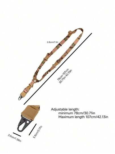 قطعة واحدة حزام كتف تكتيكي من النايلون للخارج، حبل خارجي متعدد الأغراض للتخييم والمشي، حبل أمان عبر الجسم