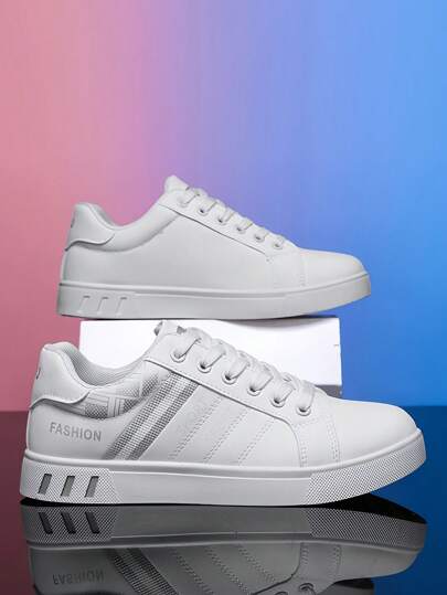 أحذية رجالية جلدية للسفينة، أحذية رياضية كاجوال قابلة للتنفس، أحذية ذات نعل مسطح للطلاب، أحذية جلدية رمادية كورية