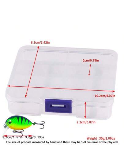HENGJIA 7 قطع/العبوة طعوم صيد السمك بكرنك طولها 3.8 سم وزنها 3.8 جرام طعوم صيد صلبة اصطناعية لصيد السمك المدببة وأسماك الكارب ومعلقات مائية لأعلى الماء ملحقات الصيد