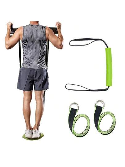 1 قطعة أربطة مقاومة للشد لتمارين السحب لاطالة الجسم، قابلة للتعديل في الارتفاع لتمارين عضلية وتشكيل الجسم والياقة البدنية