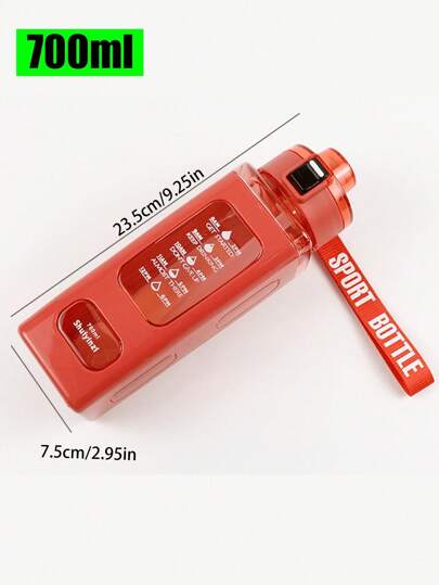 1 قطعة زجاجة مياه رياضية سعة 700 مل، زجاجة مياه للطلاب، زجاجة مياه للأزواج، كوب مع قش محمول، مناسب للأنشطة الخارجية والتجمعات وعيد الحب والهدايا العيدية، ضروري لبداية موسم المدرسة، معدات التحكم بالترطيب الصيفي، أدوات شرب (ألوان عشوائية)