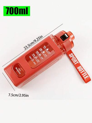 1 قطعة زجاجة مياه رياضية سعة 700 مل، زجاجة مياه للطلاب، زجاجة مياه للأزواج، كوب مع قش محمول، مناسب للأنشطة الخارجية والتجمعات وعيد الحب والهدايا العيدية، ضروري لبداية موسم المدرسة، معدات التحكم بالترطيب الصيفي، أدوات شرب (ألوان عشوائية)