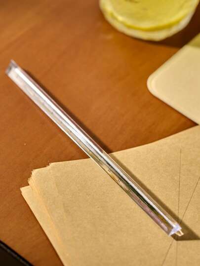 أدوات مكتبية ومدرسية Cirelle قطعة واحدة مسطرة مثلث شفافة, أداة تحجيم تلميذ متعددة الوظائف جميلة بدون علامات