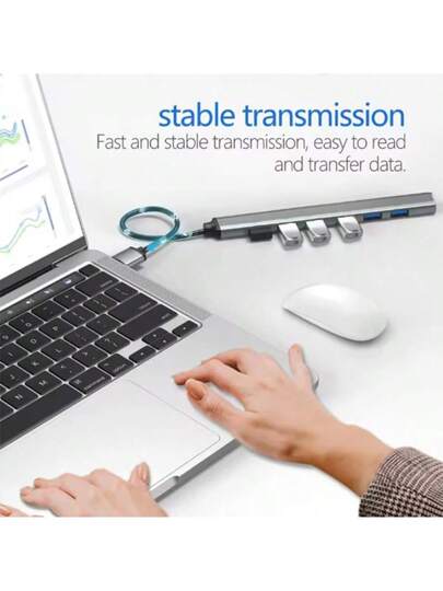 موزع USB 3.0 مكون من 7 منافذ ، موزع USB من الألومنيوم ، موسع USB للكمبيوتر المحمول والكمبيوتر الشخصي وأجهزة آي ماك وسيرفر برو والأجهزة السطحية وأقراص التخزين الخارجية والطابعات والكاميرات وغيرها