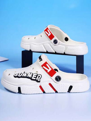 صندل رجالي كاجوال سميك الوحدة، صنادل أنيقة متعددة الاستخدامات مانعة للانزلاق ومنفذة للهواء لفصل الصيف