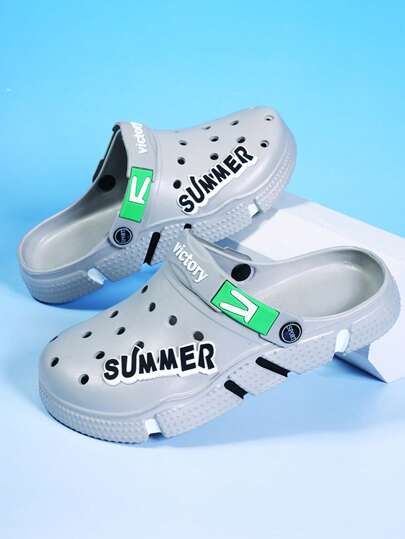 صنادل رجالية كاجوال مريحة صيفية خفيفة مانعة للانزلاق وقابلة للتهوية ذات كعب سميك