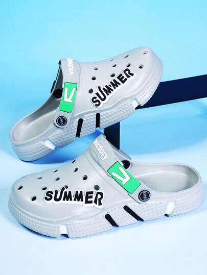 صنادل رجالية كاجوال مريحة صيفية خفيفة مانعة للانزلاق وقابلة للتهوية ذات كعب سميك