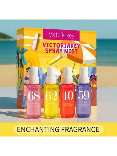 1قطعة / 4قطع رذاذ العطر الخالي من الكحول 40مل، ذو روائح منعشة مناسب للملابس والغرف والحمامات والسفر