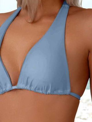 Swim Vcay بيكيني مكون من قطعتين للنساء للصيف والشاطئ، بسترة علوية حمالة ذات ربطة وظهر مفتوح وحمالة بلا أسلاك، وقطعة سفلية مزودة بربطة الجانبين