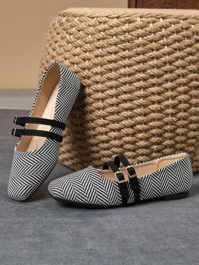 إكليلات أنيقة مربّعة المقدمة للسيدات، كاجوال لوفرز، أحذية بلرينا للإنزلاق، مناسبة للعمل والارتداء الكاجوال مع الجينز