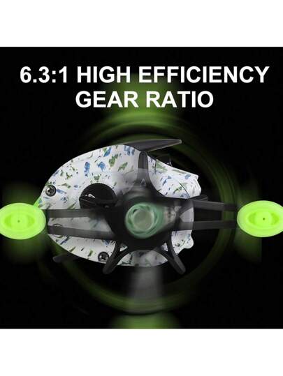 BILLINGS بكرة صيد بكاستينج، بنسبة تروس 6.3:1 مع نظام الفرملة المغناطيسي، بكرة صيد من المعدن فائقة الانسيابية، للاستخدام في المياه المالحة والعذبة