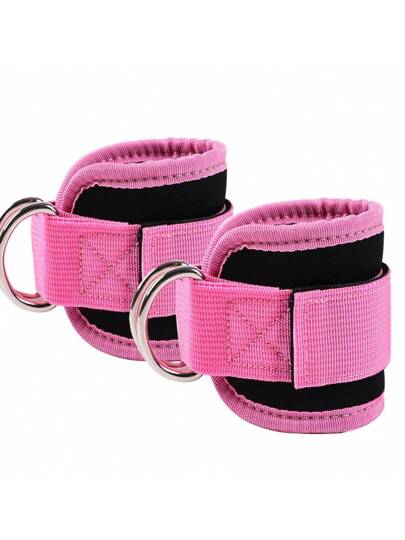 1 حلقة قابلة للتعديل وراحة للكاحل ذات حلقة على شكل D لتدريبات اللياقة البدنية والصالة الرياضية، لتقوية عضلات الأرداف والساق