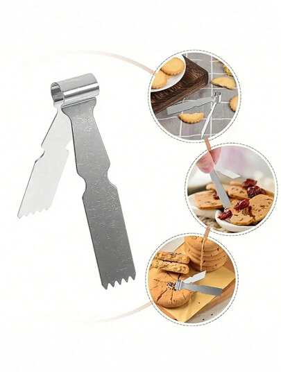 قالب معدني لاستانلس ستيل لخبز البسكويت بالجوز والفول السوداني والحلويات والكعك البخاري والمنتوفات وملقط زهرة ، أدوات خبز