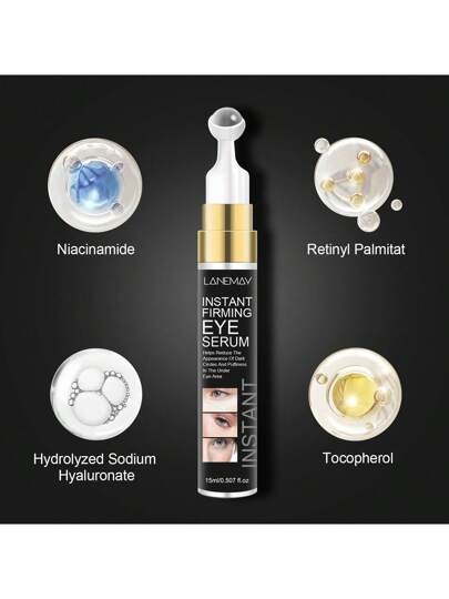 مصل فوري لشّد منطقة العين - يشد ويقوي بشرة منطقة العين، يقلل من التورّم، يفتح من الهالات السوداء، ينشّط العيون المرهقة - مناسب لجميع أنواع البشرة