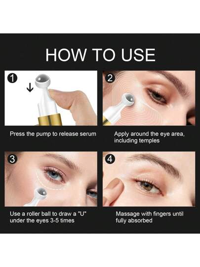 مصل فوري لشّد منطقة العين - يشد ويقوي بشرة منطقة العين، يقلل من التورّم، يفتح من الهالات السوداء، ينشّط العيون المرهقة - مناسب لجميع أنواع البشرة