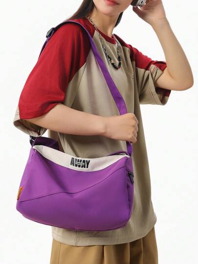 peach tree 1 حقيبة كتف رجالية من النايلون مقاومة للماء، حقيبة جانبية وحقيبة رسول، يومية متعددة الاستخدامات هدية، باللون الأسود