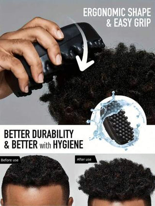فرشاة شعر لف ولف الأفرو ممشط الضفائر القابل للغسيل، التصميم المطاطي المانع للانزلاق 1 قطعة، فرشاة شعر للحبكات، ممشط تموج الشعر، مجموعة إسفنج الشعر للرجال والنساء، فرشاة مطاطية للتمويج الأفرو، أداة شعر قابلة للغسيل للشعر القصير، ممشط تموج للفتيات...