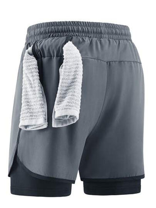 شورت رجالي سريع الجفاف مع خطوط جانبية ملونة، متعدد الأغراض للياقة البدنية والارتداء الكاجوال
