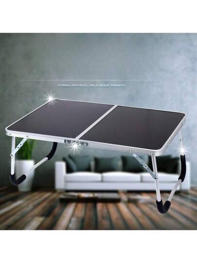 أثاث مكتبي زجاجة عطر قابلة للطي 1 قطعة، قابلة للطي، طاولة كمبيوتر محمول/مكتب، طاولة صغيرة محمولة بسيطة بجانب السرير، حامل كمبيوتر محمول، طاولة طعام بسيطة للاستخدام الداخلي/الخارجي