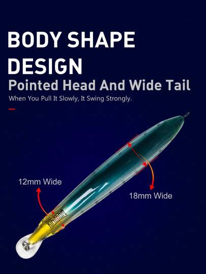 KINGDOM طُعم للصيد البحري مملكة البحر لطعم التلبيد 120مم/23جم ، 130مم/30جم الغائط الاصطناعي ذي الحركة الجيدة، طُعم صلب متذبذب