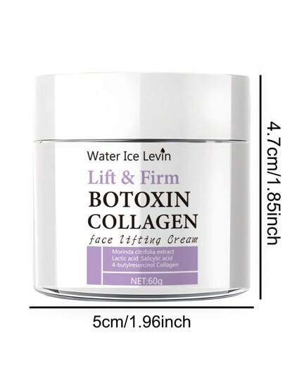 كريم وجه بالكولاجين وبوتولينوم - يحتوي على مستخلص المورينجا ، حمض اللاكتوبيوني ، 4-بوتيل ريزورسينول ، كولاجين ، خالي من الكحول ، مناسب لجميع درجات لون البشرة الفاتحة ، يخفف الخطوط الدقيقة والتجاعيد ، يرطب نهارًا وليلاً ، يحسن الصلابة