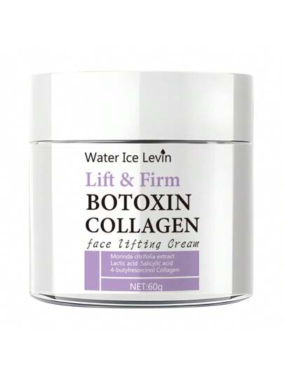 كريم وجه بالكولاجين وبوتولينوم - يحتوي على مستخلص المورينجا ، حمض اللاكتوبيوني ، 4-بوتيل ريزورسينول ، كولاجين ، خالي من الكحول ، مناسب لجميع درجات لون البشرة الفاتحة ، يخفف الخطوط الدقيقة والتجاعيد ، يرطب نهارًا وليلاً ، يحسن الصلابة