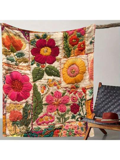 بطانية ألوان زهور مريحة، بطانية ملونة بطراز الفانيلا الناعمة والدافئة مثالية للكنبة والسرير والمكتب والسفر، خيار هدية مثالي