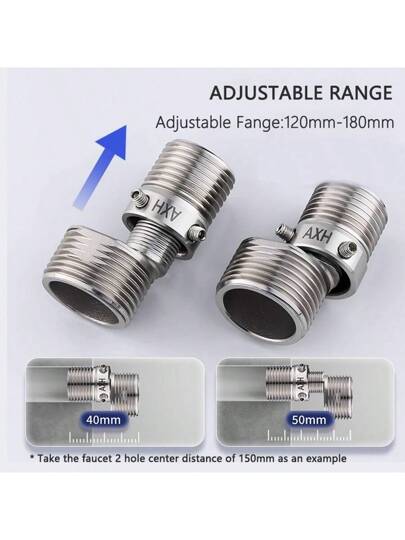 موصل قابل للتعديل من الفولاذ المقاوم للصدأ 304 لرأس مبخرة الحمام الصواني ، وملحقات ذراع مبخرة الحمام