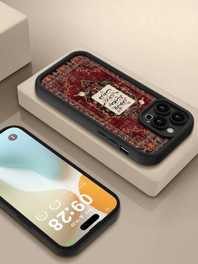 غطاء هاتف خلوي نمط إبداعي مطبوع بطريقة رجعية الأبعاد، خاص بالشرق الأوسط، مناسب كهدية لأعياد الميلاد والمناسبات، متوافق مع هواتف أيفون والموديلات الأخرى، غطاء واقٍ ناعم باللون الأسود، مقاوم للغبار والماء