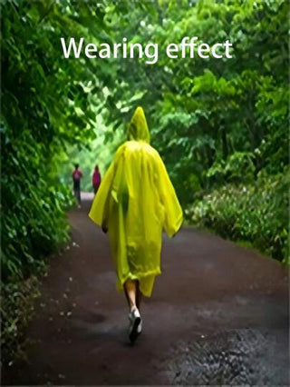 معطف مطر قابل للتخلص منه ومضغوط محمول، بونشو مطري مقاوم للماء للرحلات والتخييم الخارجي للرجال والنساء