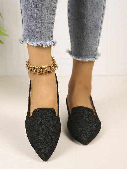 أحذية لوفر مسطحة ذات أصابع مدببة مناسبة للحجم الكبير، بتصميم سهل الارتداء، مريحة ومتعددة الاستخدامات، وصول جديد لفصل الربيع والخريف