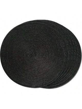 6 قطع من الموضعات الدائرية المنسوجة من البولي بروبيلين قياس 15 بوصة، متعددة الألوان، قابلة للغسيل، مقاومة للانزلاق والحرارة، مناسبة للمنزل، الأكل، وحفلات العطلات