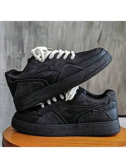 أحذية رجالية كاجوال للتزحلق على لوح، أحذية رجالية فريدة جديدة، أحذية رياضية كاجوال متعددة الاستخدامات موضة الربيع، أحذية رياضية مرتفعة الكعب