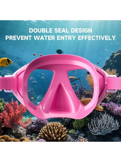MYSTYLE قناع الغوص لليافعين، معدات التزحلق على الماء ، نظارات السباحة مضادة للضباب وواقية للأنف، نظارات غوص عميق بتعريف عالي الوضوح