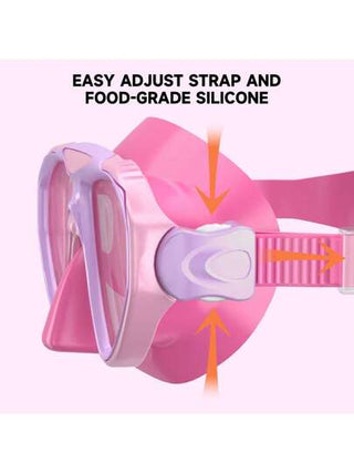 MYSTYLE قناع الغوص لليافعين، معدات التزحلق على الماء ، نظارات السباحة مضادة للضباب وواقية للأنف، نظارات غوص عميق بتعريف عالي الوضوح