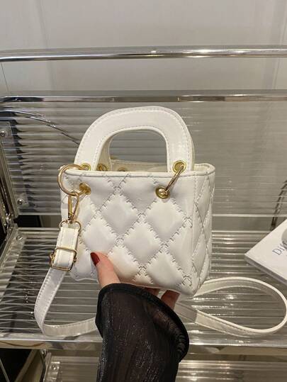 قطعة واحدة لحقيبة يد أنيقة مربعة صغيرة للسيدات من الجلد الصناعي PU ذات إغلاق بسوستة، موضة جديدة ومتناسقة بألوان نشطة ومنعشة، بطراز بنوتة، مع حزام كتف قابل للتعديل يمكن ارتدائها على الكتف أو متقاطعة، كاجوال وأنيقة، مناسبة للخروج أو كهدية لأصدقاء