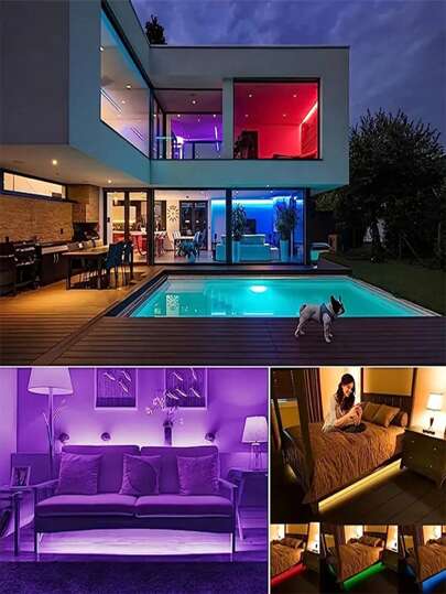 أضواء شريط LED بريموت كنترول، أضواء ديكورية رومانسية إضاءة خلفية للتلفزيون، حفلات، غرفة النوم، غرفة الألعاب، الحائط، المطبخ، الحمام، غرفة المعيشة، السلالم، الممر، الديكور الخارجي، مناسبة لعيد الميلاد، هالوين، التخرج