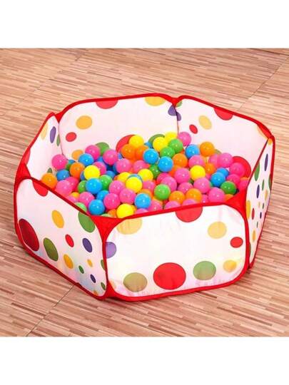حفرة كرة ملونة قابلة للحمل على شكل كارتون أطفال، حوض استحمام محمول، سلسلة سياج للكرات المحيطية، لعبة رياضية تربوية للأطفال الرضع هدية