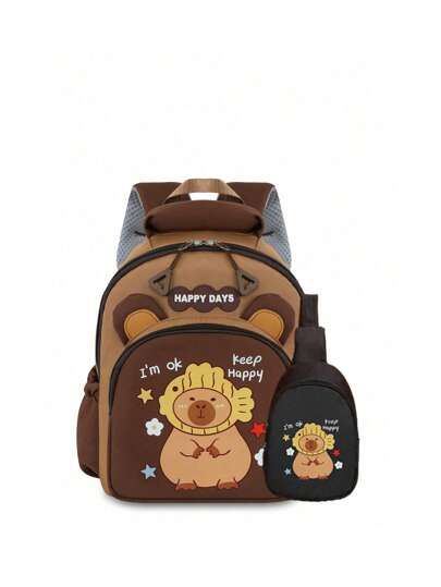 1 قطعة جديدة جميلة حقيبة مجموعة نخبوية من نوع كابيبارا (حيوان قوندر)، وحقيبة جديدة عصرية، لون داخلي بخامة نخبوية، مناسبة للتسوق اليومي، بأسلوب فتاة شابة، يمكن ارتداؤها عبر الجسم أو على الكتف، مع حزام قابل للتعديل، كاجوال وأنيق، مناسب تماماً للخروج والتجول