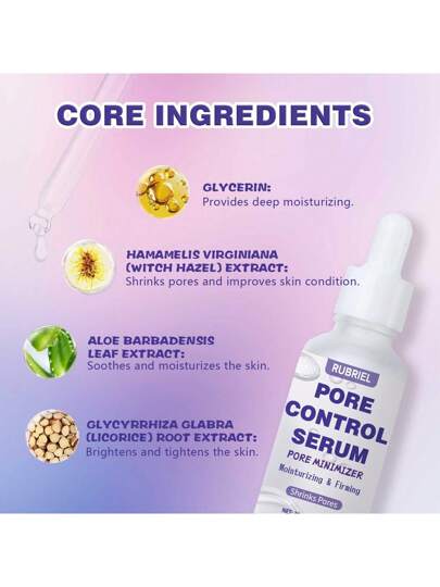 سيروم السيطرة على المسام عمل عميق للسيطرة على الزيت والدفاع عن الرؤوس السوداء - يحسن ملمس البشرة بشكل ملحوظ، يخفف اللمعان، يُنعِّم البشرة الخشنة، ويقلل الاحتقان
