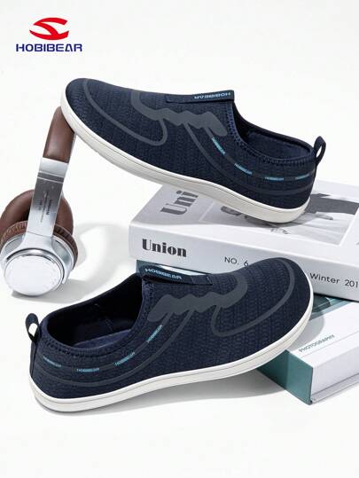 HOBIBEAR أحذية رياضية جديدة قابلة للتنفس، أحذية رجالية كاجوال خفيفة الوزن، أحذية سهلة الارتداء للمشي، لوفرز مريحة، ربيع/صيف