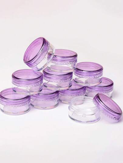 مجموعة عينات من الكريم الشفاف بحاويات صغيرة جذابة قابلة لإعادة الملء، براميل بلاستيكية شفافة سعة 3 جرام لكريم العينين والشفاه والكريمات والمساحيق والمجوهرات والأقراط، حاويات بلاستيكية للمستحضرات التجميلية والكريمات والصابون ولوازم المدرسة