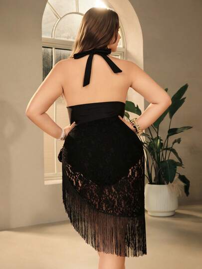 Swim Oasis قطعة واحدة بدلة سباحة للنساء ذات حجم كبير، طقم من قطعتين بنمط بسيط للارتداء اليومي في الصيف على الشاطئ