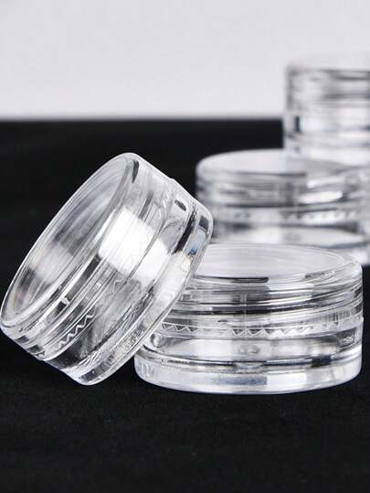 صناديق الكريم الشفافة والصغيرة, عبوات تغليف عينات بلاستيكية, زجاجات مستحضرات تجميل, صناديق دائرية صغيرة, زجاجات كريم الوجه, زجاجات مستحضرات تجميل صغيرة, حاويات, علب شفافة صغيرة, مناسبة لتخزين مسحوق الأظافر والإكسسوارات, مناسبة لبلسم الشفاه