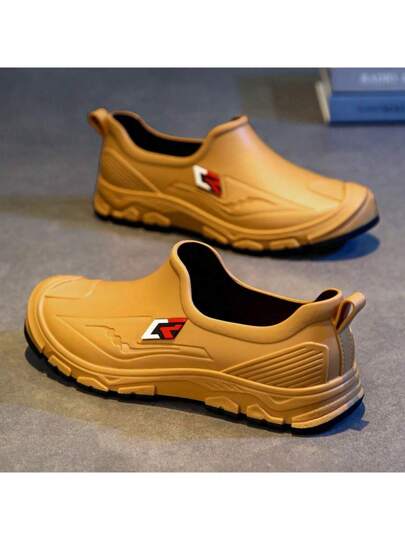 أحذية عمل مطاطية خفيفة الوزن ومريحة للاستخدام الخارجي والمطبخ والعمل، مقاومة للماء وغير انزلاقية ومقاومة للزيوت، آمنة للرجال