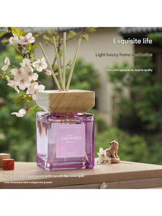 1 طقم 500 مل (16.9 أونصة سائلة) من مجموعة فتيل الأريج، عطر أساسي فاخر بدون لهب، عصا ذات رائحة طويلة الأمد مناسبة للمنزل والغرفة والصالة والحمام، ديكور أنيق، هدية عيد الحب، مُعطر للهواء، مُعطر السيارة